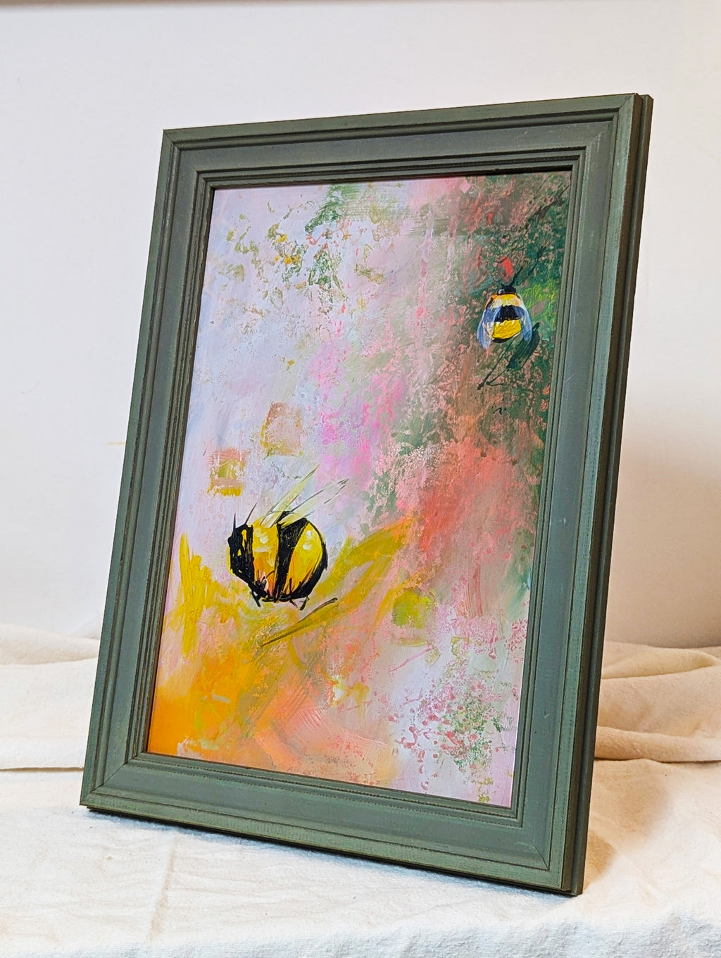 Original Bee Abstract Art Painting