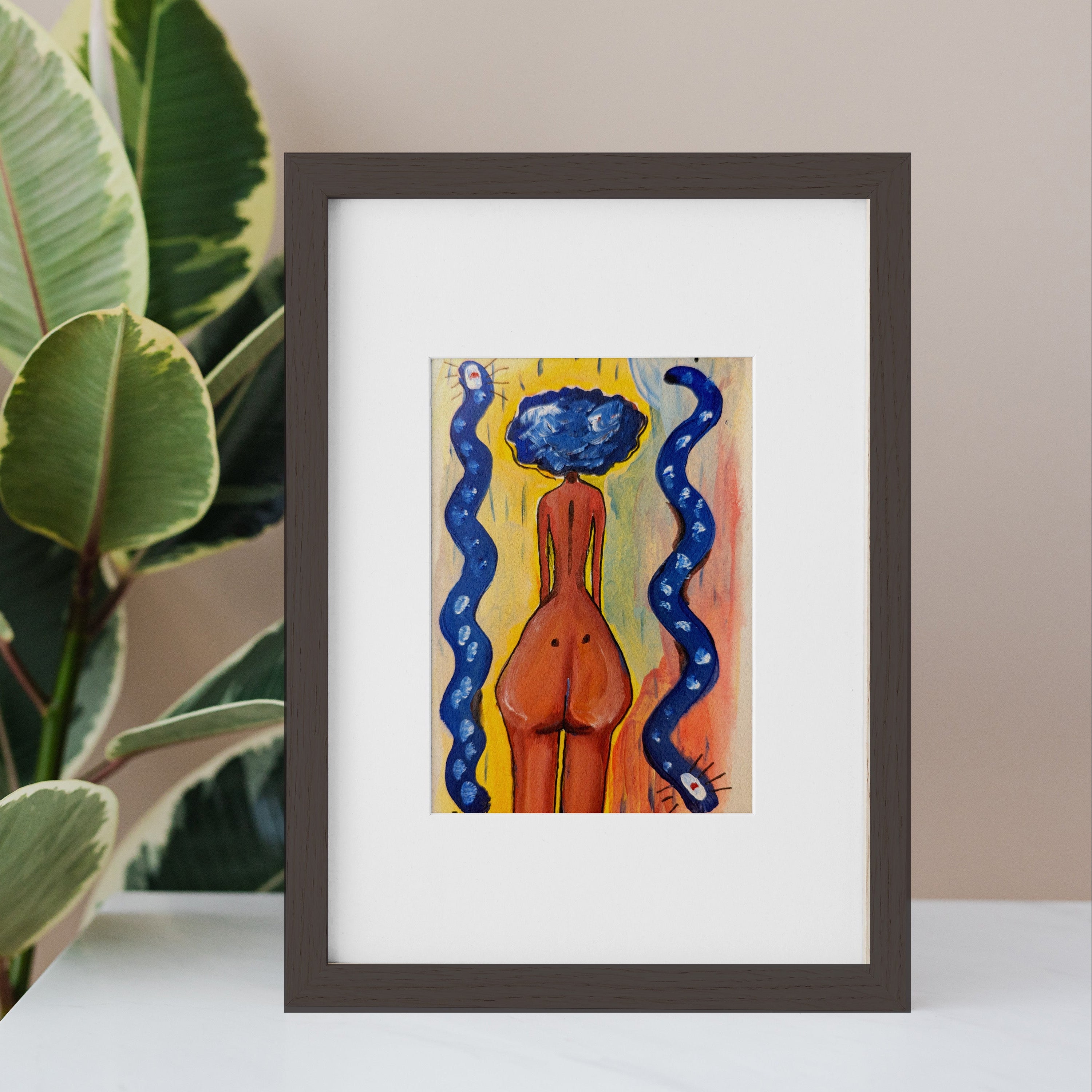 An original acrylic painting on heavyweight paper.
Exploring unconventional forms, distorted femininity, and beauty that exists beyond symmetry.
Only one made.

2026
A5 (14.8 × 21 cm)
Signed on the reverse and accompanied by a certificate of authenticity
Unframed